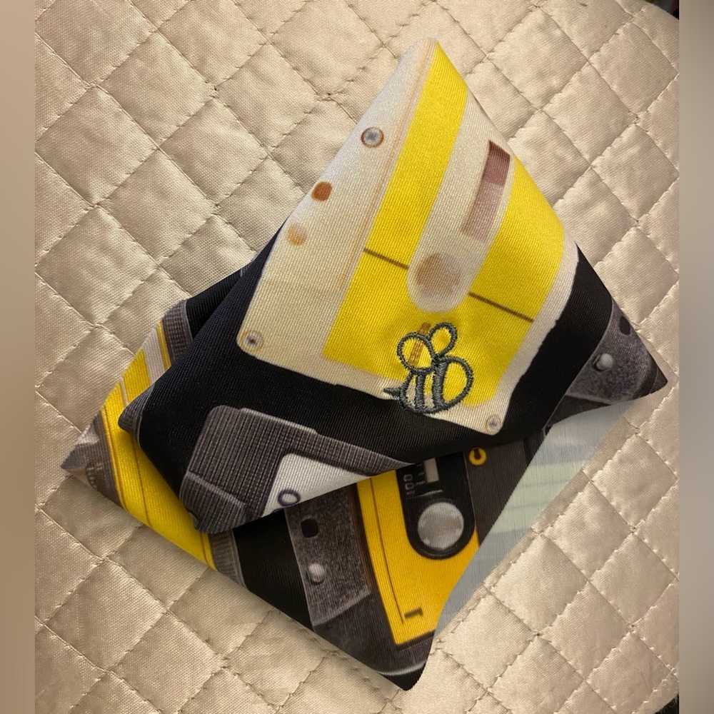 Manda Bees Retro Cassette Tape Print handmade headband no longer available!